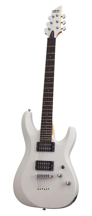 Schecter C-6 SWHT Satin White Deluxe Solid-Body Electric Guitar